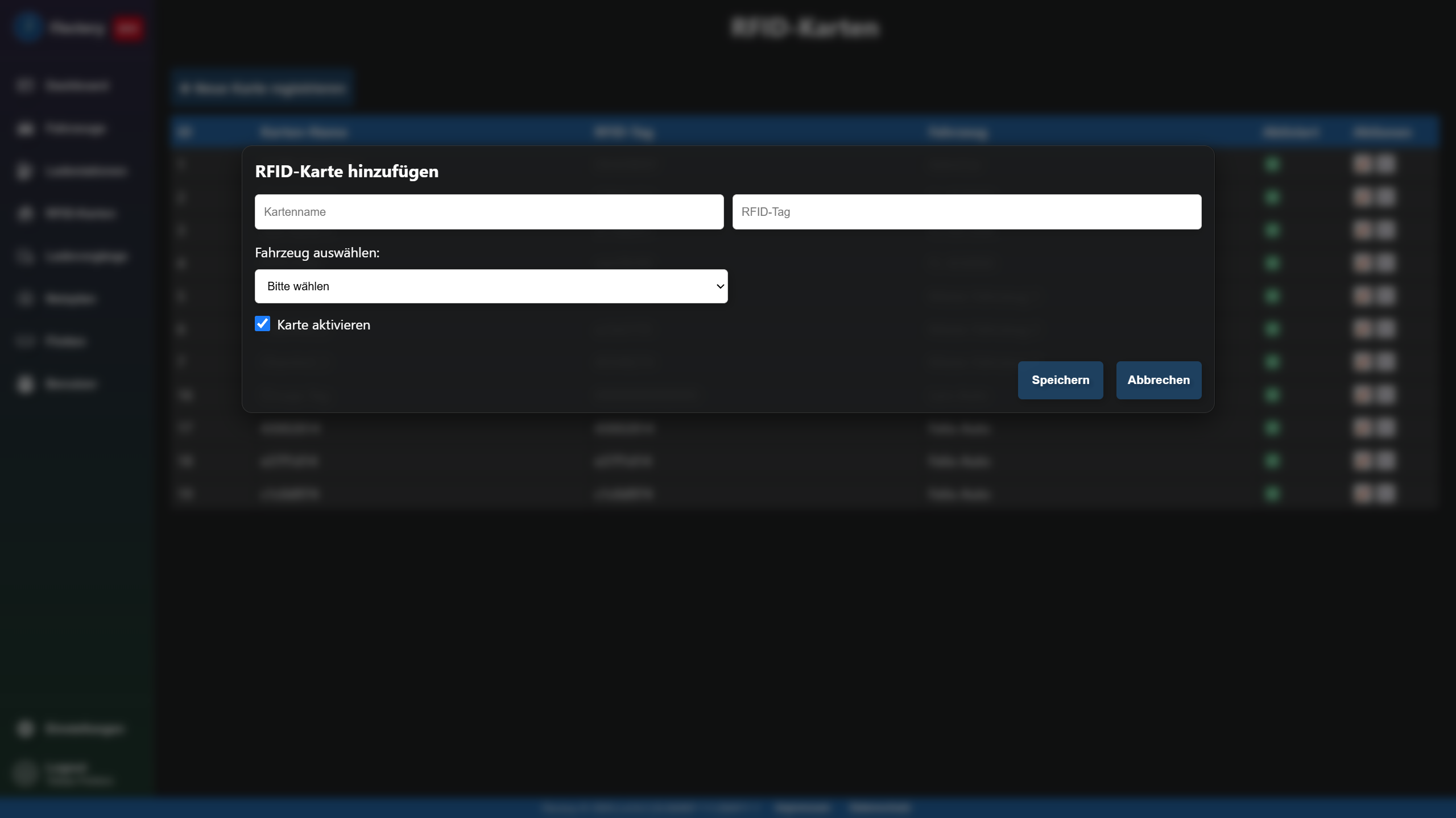 Flectery Screenshot RFIDS